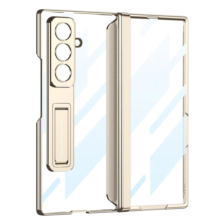For Samsung Galaxy Z Fold7 5G GKK Integrated Magnetic Phantom Hinge Phone Case with Holder(Gold) - Galaxy Z Fold7 5G Cases by GKK | Online Shopping UK | buy2fix