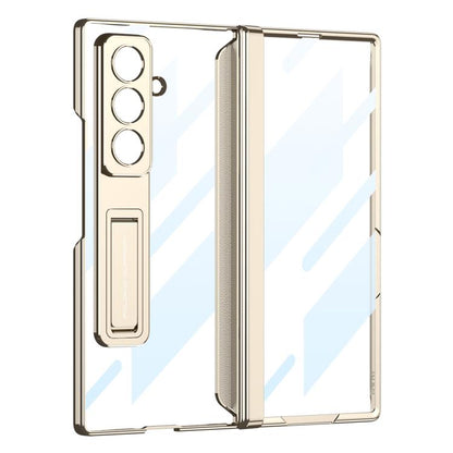 For Samsung Galaxy Z Fold7 5G GKK Integrated Magnetic Phantom Hinge Phone Case with Holder(Gold) - Galaxy Z Fold7 5G Cases by GKK | Online Shopping UK | buy2fix
