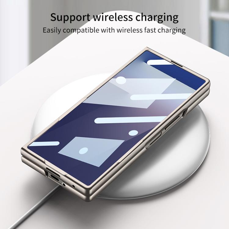 For Samsung Galaxy Z Fold7 5G GKK Integrated Silicone Wristband Folding Phone Case(Grey) - Galaxy Z Fold7 5G Cases by GKK | Online Shopping UK | buy2fix