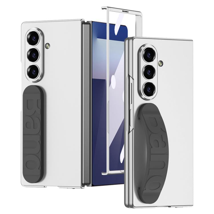 For Samsung Galaxy Z Fold7 5G GKK Integrated Silicone Wristband Folding Phone Case(Silver) - Galaxy Z Fold7 5G Cases by GKK | Online Shopping UK | buy2fix