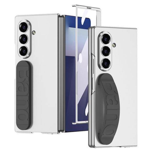 For Samsung Galaxy Z Fold7 5G GKK Integrated Silicone Wristband Folding Phone Case(Silver) - Galaxy Z Fold7 5G Cases by GKK | Online Shopping UK | buy2fix