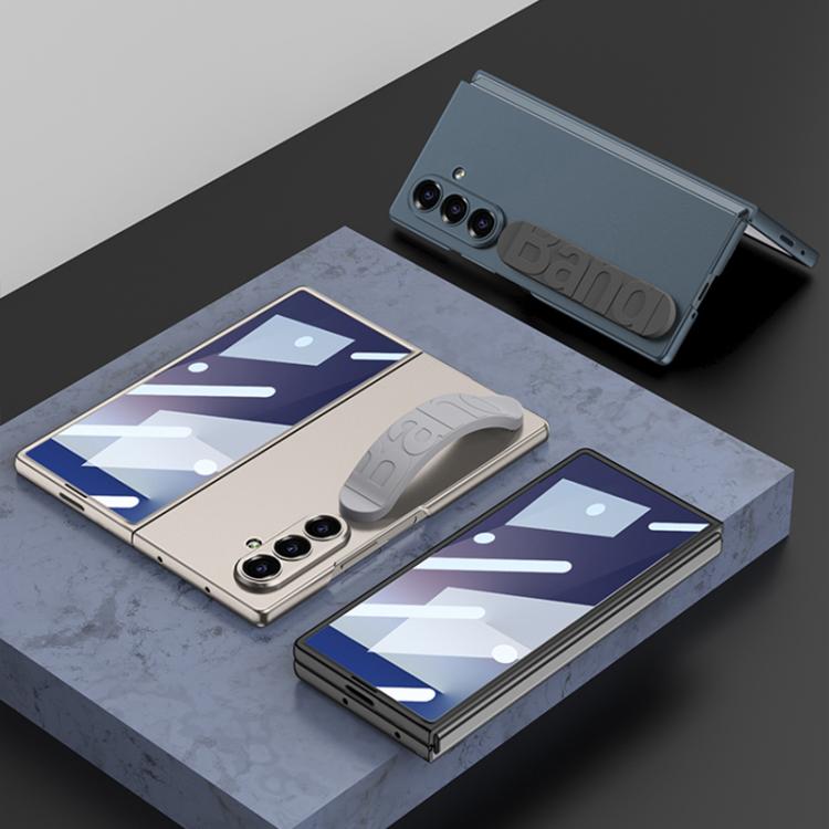 For Samsung Galaxy Z Fold7 5G GKK Integrated Silicone Wristband Folding Phone Case(Silver) - Galaxy Z Fold7 5G Cases by GKK | Online Shopping UK | buy2fix