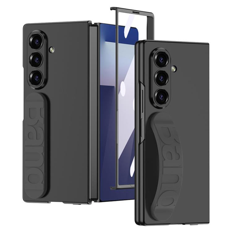 For Samsung Galaxy Z Fold7 5G GKK Integrated Silicone Wristband Folding Phone Case(Black) - Galaxy Z Fold7 5G Cases by GKK | Online Shopping UK | buy2fix
