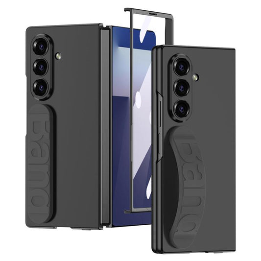 For Samsung Galaxy Z Fold7 5G GKK Integrated Silicone Wristband Folding Phone Case(Black) - Galaxy Z Fold7 5G Cases by GKK | Online Shopping UK | buy2fix