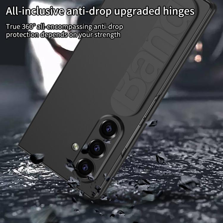 For Samsung Galaxy Z Fold7 5G GKK Integrated Silicone Wristband Folding Phone Case(Black) - Galaxy Z Fold7 5G Cases by GKK | Online Shopping UK | buy2fix