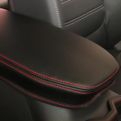 Car Central Armrest Box Protective Leather Cover for Toyota RAV4 2000(Black Red) - Seat Accessories by buy2fix | Online Shopping UK | buy2fix