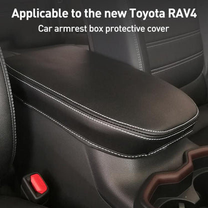 Car Central Armrest Box Protective Leather Cover for Toyota RAV4 2000(Black Grey) - Seat Accessories by buy2fix | Online Shopping UK | buy2fix