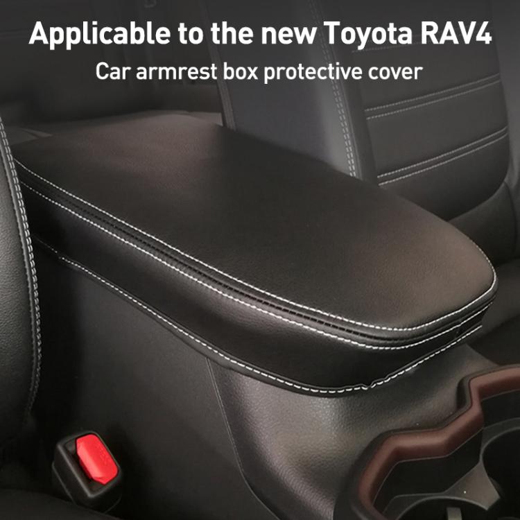 Car Central Armrest Box Protective Leather Cover for Toyota RAV4 2000(Black Red) - Seat Accessories by buy2fix | Online Shopping UK | buy2fix