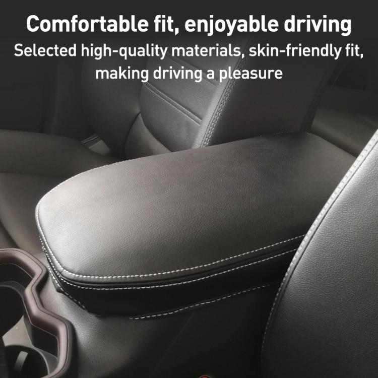 Car Central Armrest Box Protective Leather Cover for Toyota RAV4 2000(Black Grey) - Seat Accessories by buy2fix | Online Shopping UK | buy2fix
