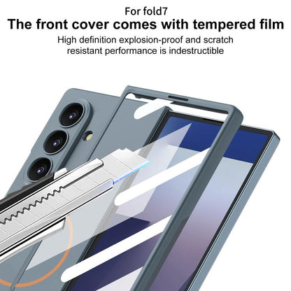 For Samsung Galaxy Z Fold7 5G GKK Integrated Ultra-thin MagSafe Magnetic Folding Phone Case(Titanium Gray) - Galaxy Z Fold7 5G Cases by GKK | Online Shopping UK | buy2fix
