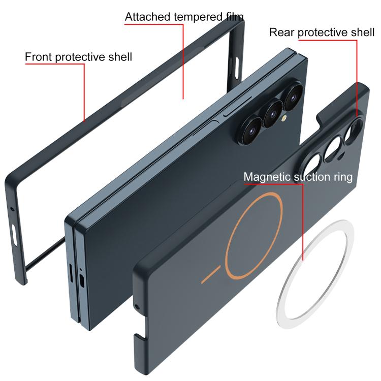 For Samsung Galaxy Z Fold7 5G GKK Integrated Ultra-thin MagSafe Magnetic Folding Phone Case(Silver) - Galaxy Z Fold7 5G Cases by GKK | Online Shopping UK | buy2fix