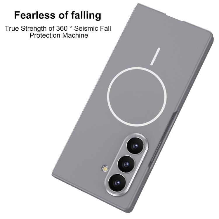 For Samsung Galaxy Z Fold7 5G GKK Integrated Ultra-thin MagSafe Magnetic Folding Phone Case(Silver) - Galaxy Z Fold7 5G Cases by GKK | Online Shopping UK | buy2fix