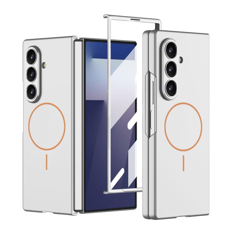 For Samsung Galaxy Z Fold7 5G GKK Integrated Ultra-thin MagSafe Magnetic Folding Phone Case(Silver) - Galaxy Z Fold7 5G Cases by GKK | Online Shopping UK | buy2fix