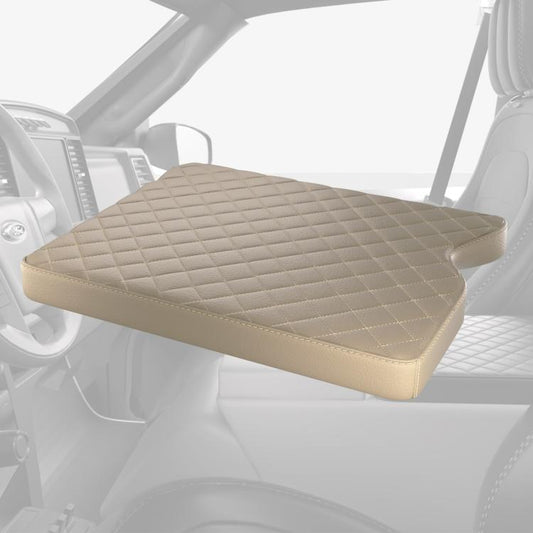 Car Central Armrest Box Protective Leather Cover Mat for Ford F150 2015-2022(Beige) - Seat Accessories by buy2fix | Online Shopping UK | buy2fix