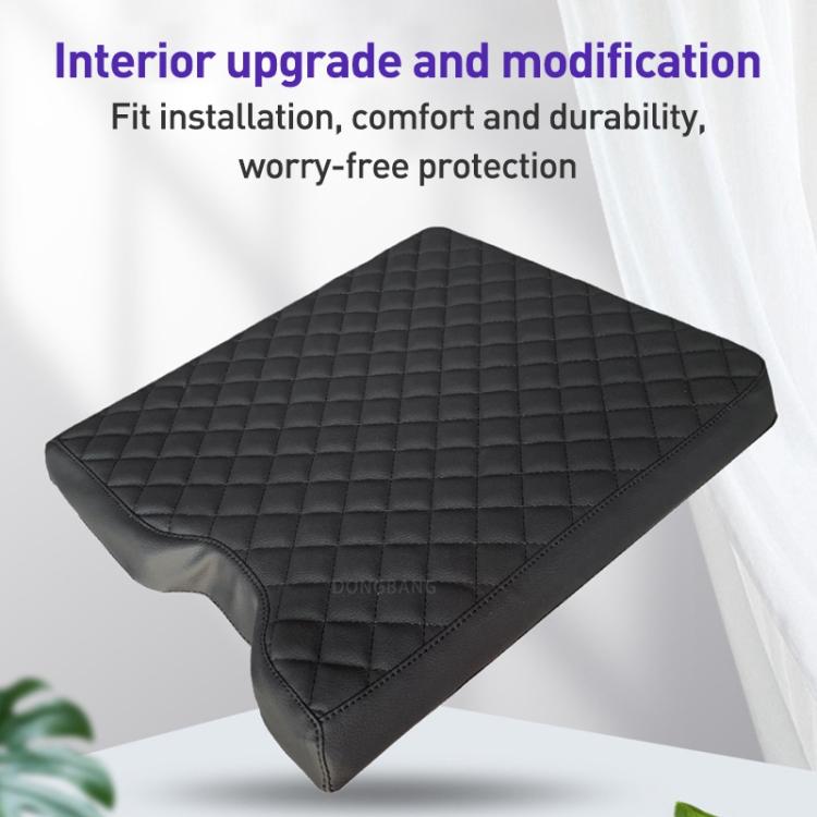 Car Central Armrest Box Protective Leather Cover Mat for Ford F150 2015-2022(Grey) - Seat Accessories by buy2fix | Online Shopping UK | buy2fix