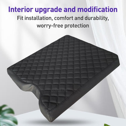 Car Central Armrest Box Protective Leather Cover Mat for Ford F150 2015-2022(Grey) - Seat Accessories by buy2fix | Online Shopping UK | buy2fix