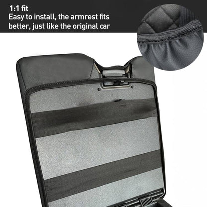 Car Central Armrest Box Protective Leather Cover Mat for Ford F150 2015-2022(Grey) - Seat Accessories by buy2fix | Online Shopping UK | buy2fix