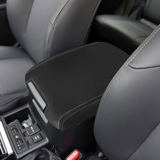 Car Central Armrest Box Protective Leather Cover for Toyota Prado 2010-2019(Black Grey) - Seat Accessories by buy2fix | Online Shopping UK | buy2fix