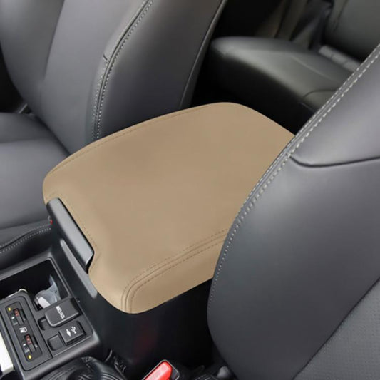 Car Central Armrest Box Protective Leather Cover for Toyota Prado 2010-2019(Beige) - Seat Accessories by buy2fix | Online Shopping UK | buy2fix