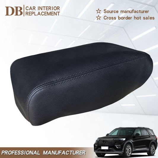 Car Central Armrest Box Protective Leather Cover for Ford Explorer 2011-2019(Black) - Seat Accessories by buy2fix | Online Shopping UK | buy2fix