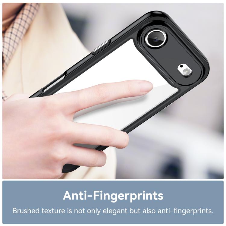 For iPhone Air Colorful Series Acrylic + TPU Phone Case(Black) - iPhone Air Cases by buy2fix | Online Shopping UK | buy2fix