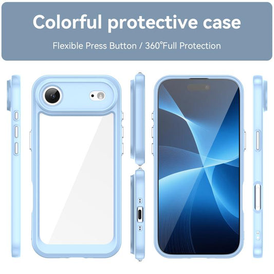 For iPhone Air Colorful Series Acrylic + TPU Phone Case(Blue) - iPhone Air Cases by buy2fix | Online Shopping UK | buy2fix