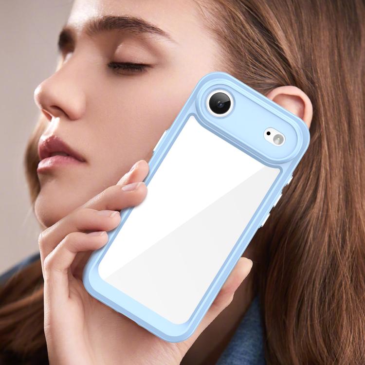 For iPhone Air Colorful Series Acrylic + TPU Phone Case(Blue) - iPhone Air Cases by buy2fix | Online Shopping UK | buy2fix