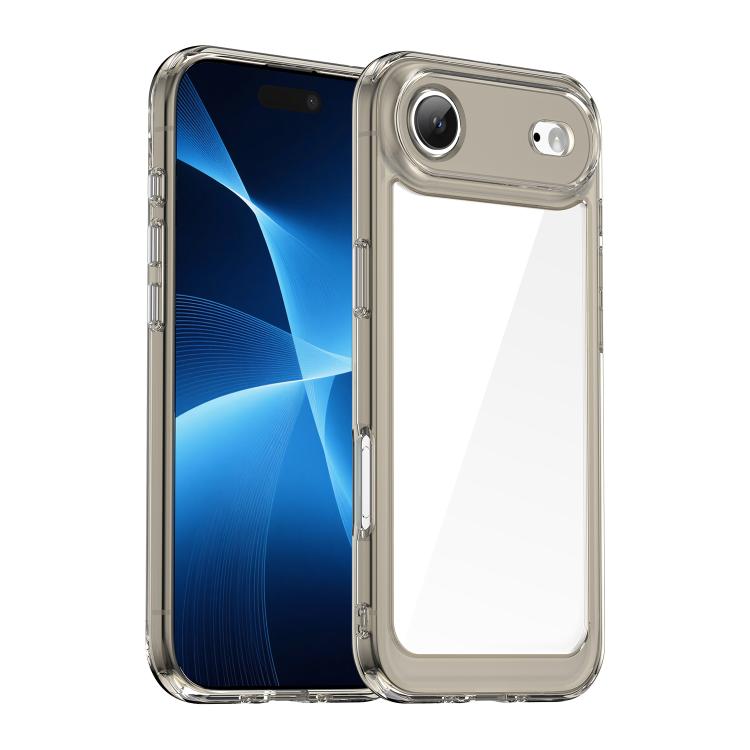 For iPhone Air Colorful Series Acrylic + TPU Phone Case(Transparent Grey) - iPhone Air Cases by buy2fix | Online Shopping UK | buy2fix