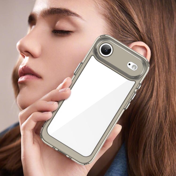 For iPhone Air Colorful Series Acrylic + TPU Phone Case(Transparent Grey) - iPhone Air Cases by buy2fix | Online Shopping UK | buy2fix