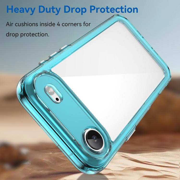 For iPhone Air Colorful Series Acrylic + TPU Phone Case(Transparent Blue) - iPhone Air Cases by buy2fix | Online Shopping UK | buy2fix