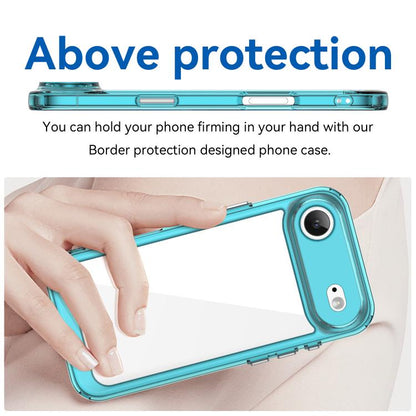For iPhone Air Colorful Series Acrylic + TPU Phone Case(Transparent Blue) - iPhone Air Cases by buy2fix | Online Shopping UK | buy2fix