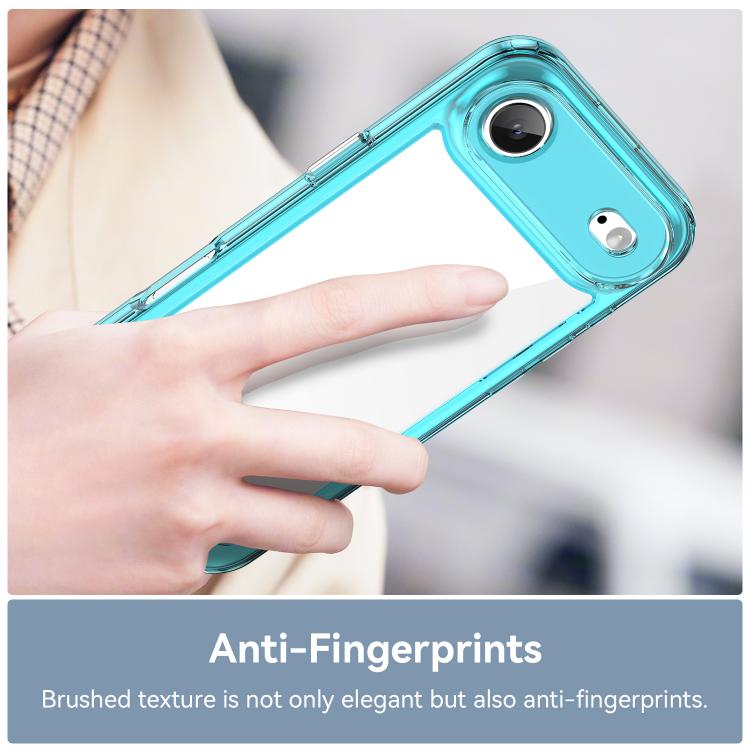 For iPhone Air Colorful Series Acrylic + TPU Phone Case(Transparent Blue) - iPhone Air Cases by buy2fix | Online Shopping UK | buy2fix