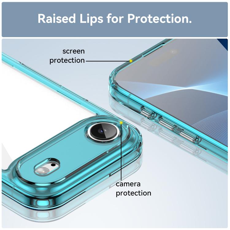 For iPhone Air Colorful Series Acrylic + TPU Phone Case(Transparent Blue) - iPhone Air Cases by buy2fix | Online Shopping UK | buy2fix