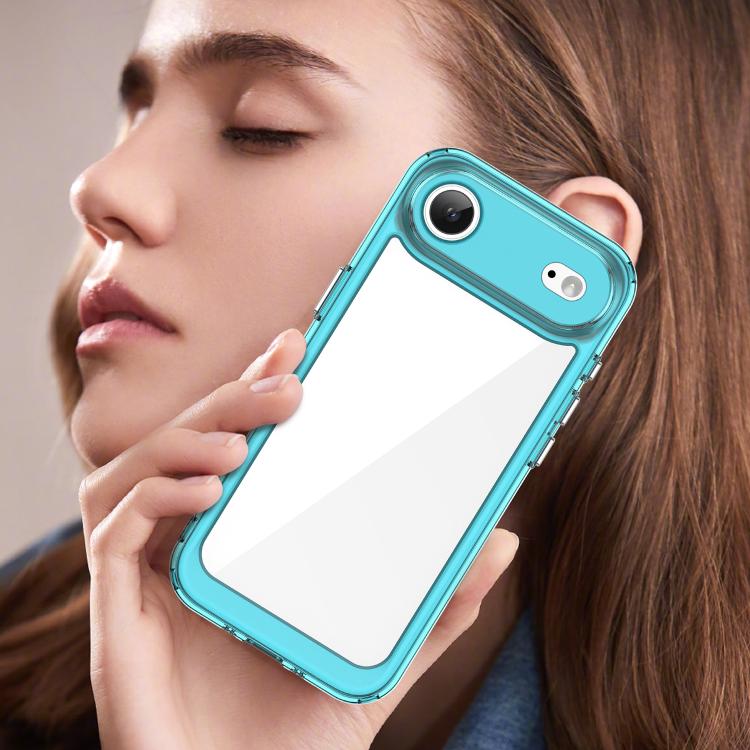 For iPhone Air Colorful Series Acrylic + TPU Phone Case(Transparent Blue) - iPhone Air Cases by buy2fix | Online Shopping UK | buy2fix