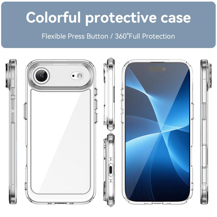 For iPhone Air Colorful Series Acrylic + TPU Phone Case(Transparent) - iPhone Air Cases by buy2fix | Online Shopping UK | buy2fix