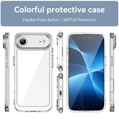 For iPhone Air Colorful Series Acrylic + TPU Phone Case(Transparent) - iPhone Air Cases by buy2fix | Online Shopping UK | buy2fix
