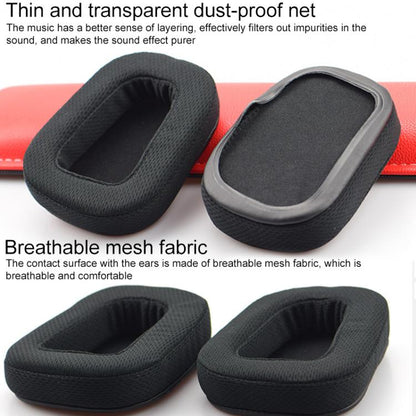1 Pair Printing Insert Replacement Earpads For Logitech G533 / G633 / G635 / G933 / G935, Material:Protein Leather(Black Mesh) - Earmuff & Pad by buy2fix | Online Shopping UK | buy2fix