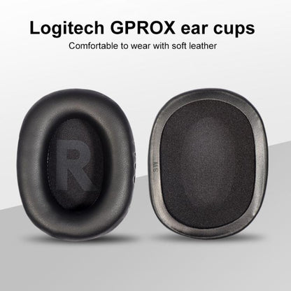 1 Pair Insert Replacement Earpads For Logitech G Pro X, Material:Glitter Velvet(Black) - Earmuff & Pad by buy2fix | Online Shopping UK | buy2fix