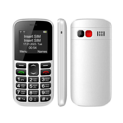 MXMID B210 Keypad Phone, 1.77 inch SC6531E, LED Flashlight, Big Keyboard Big Fonts, SOS, Network: 2G, Dual SIM, Plug:EU Plug(White) - Others by buy2fix | Online Shopping UK | buy2fix