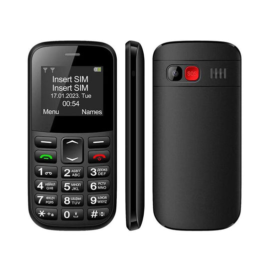 MXMID B210 Keypad Phone, 1.77 inch SC6531E, LED Flashlight, Big Keyboard Big Fonts, SOS, Network: 2G, Dual SIM, Plug:US Plug(Black) - Others by buy2fix | Online Shopping UK | buy2fix