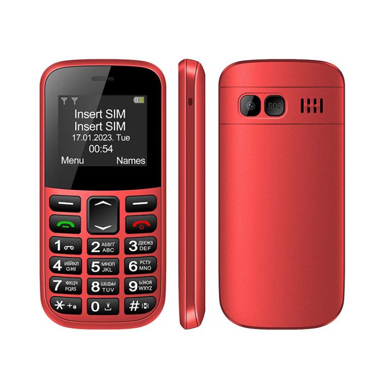 MXMID B210 Keypad Phone, 1.77 inch SC6531E, LED Flashlight, Big Keyboard Big Fonts, SOS, Network: 2G, Dual SIM, Plug:US Plug(Red) - Others by buy2fix | Online Shopping UK | buy2fix