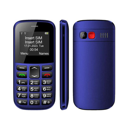 MXMID B210 Keypad Phone, 1.77 inch SC6531E, LED Flashlight, Big Keyboard Big Fonts, SOS, Network: 2G, Dual SIM, Plug:US Plug(Blue) - Others by buy2fix | Online Shopping UK | buy2fix