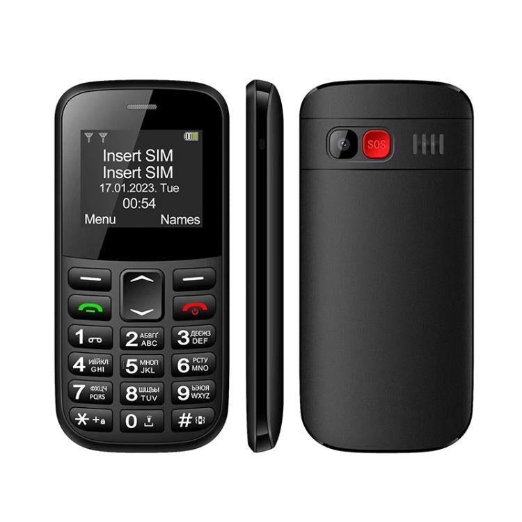 MXMID B210 Keypad Phone, 1.77 inch SC6531E, LED Flashlight, Big Keyboard Big Fonts, SOS, Network: 2G, Dual SIM, Plug:UK Plug(Black) - Others by buy2fix | Online Shopping UK | buy2fix