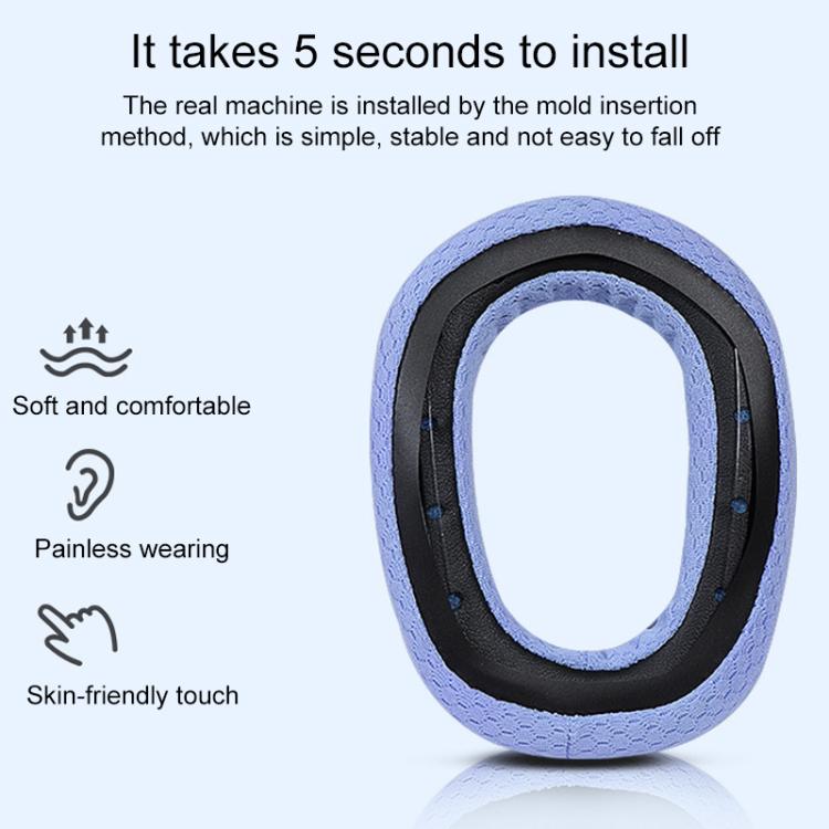 1 Pair Insert Replacement Earpads For Logitech G435, Material:Football Net Fabric(Black) - Earmuff & Pad by buy2fix | Online Shopping UK | buy2fix