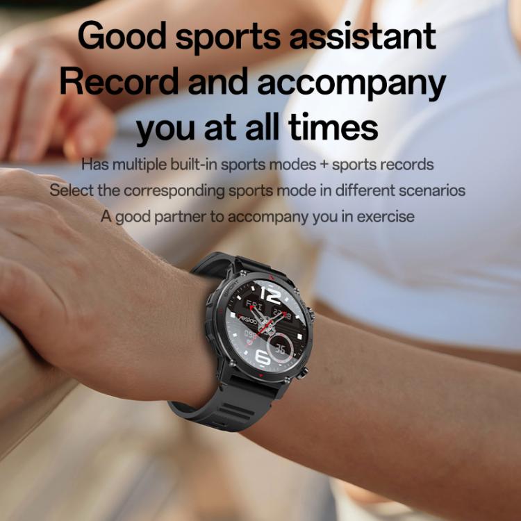 Yesido IO31 1.43 inch AMOLED Screen Smart Watch Support BT Call / Heart Rate(Black) - Smart Watches by Yesido | Online Shopping UK | buy2fix