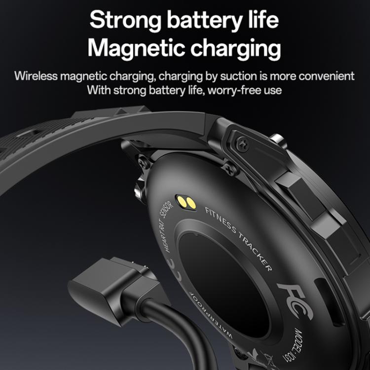 Yesido IO31 1.43 inch AMOLED Screen Smart Watch Support BT Call / Heart Rate(Black) - Smart Watches by Yesido | Online Shopping UK | buy2fix