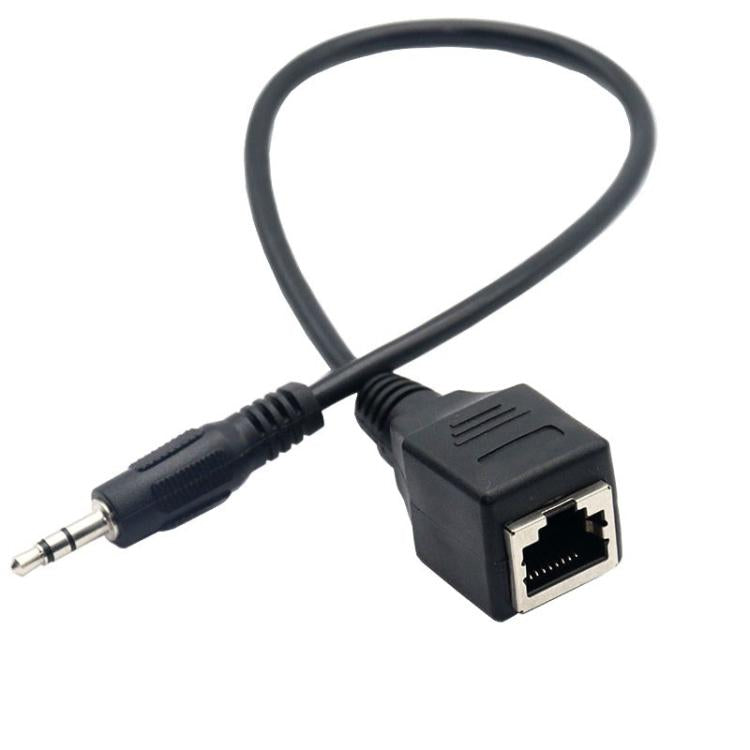 3.5mm Male to RJ45 Female Network Port Touch Screen Adapter Cable for Thunderstone(Black) - Power Cord by buy2fix | Online Shopping UK | buy2fix