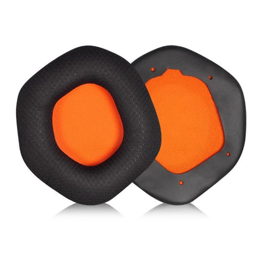 1 Pair Snap-on Replacement Earpads For ASUS ROG Strix7.1, Material:Football Net Fabric(Black Orange) - Earmuff & Pad by buy2fix | Online Shopping UK | buy2fix