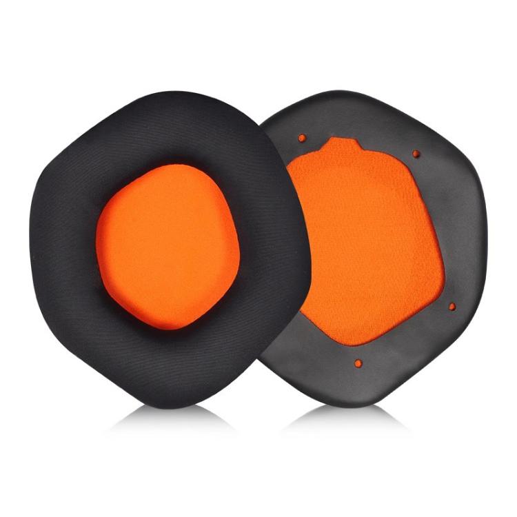 1 Pair Snap-on Replacement Earpads For ASUS ROG Strix7.1, Material:Ice Silk Fabric(Black Orange) - Earmuff & Pad by buy2fix | Online Shopping UK | buy2fix