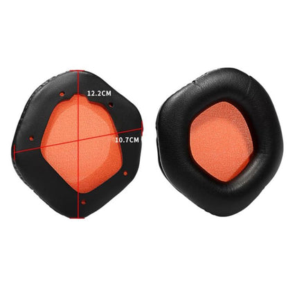 1 Pair Snap-on Replacement Earpads For ASUS ROG Strix7.1, Material:Ice Silk Fabric(Black Orange) - Earmuff & Pad by buy2fix | Online Shopping UK | buy2fix